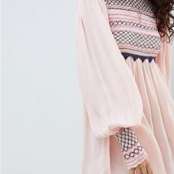 Free People Late Night Picnic Smock Dress Sz. S NWT - Picture 2 of 9